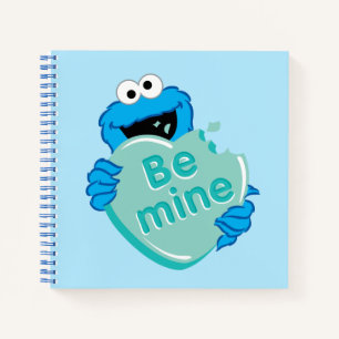 Cookie Monster "Be Mine" Valentine's Heart Candy Notebook