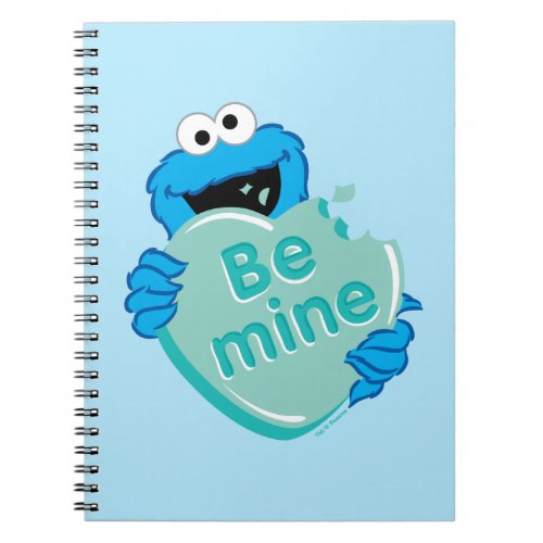 Cookie Monster Be Mine Valentines Heart Candy Notebook