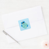 Cookie Monster "Be Mine" Valentine's Heart Candy Square Sticker (Envelope)