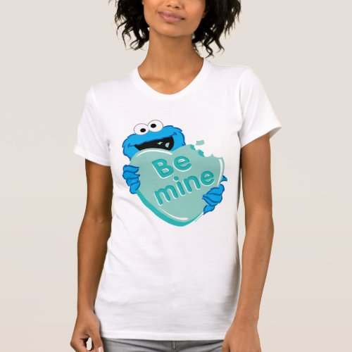 Cookie Monster Be Mine Valentines Heart Candy T_Shirt