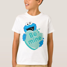 Cookie Monster &quot;Be Mine&quot; Valentine&#39;s Heart Candy T-Shirt