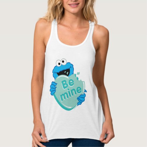 Cookie Monster Be Mine Valentines Heart Candy Tank Top