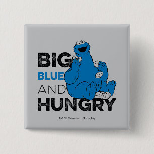 Cookie Monster   Big Blue & Hungry Button
