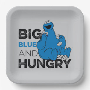 Cookie Monster Big Blue & Hungry Paper Plates