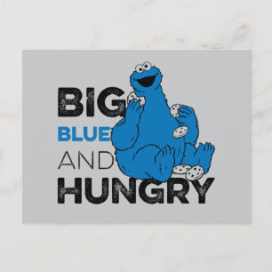 Cookie Monster   Big Blue & Hungry Postcard