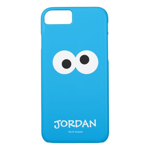 Cookie Monster Big Face  Add Your Name iPhone 87 Case