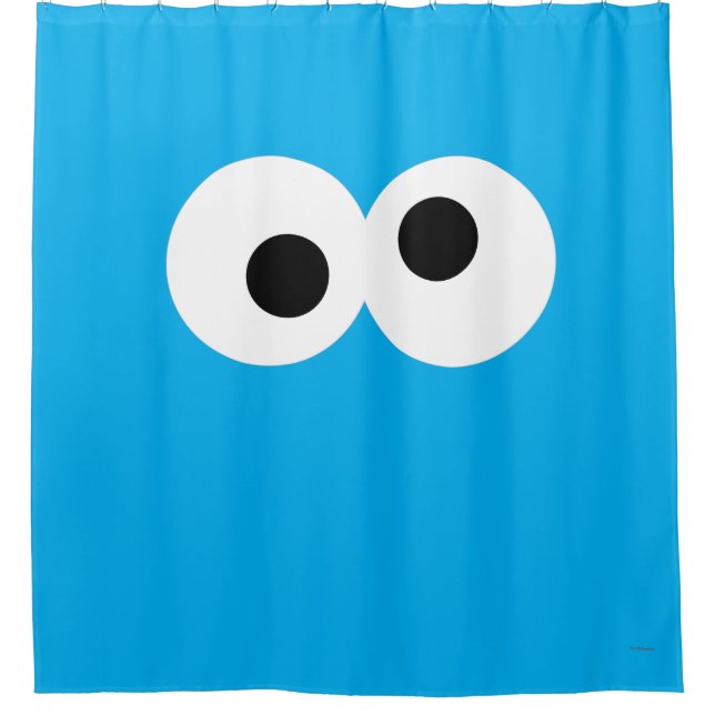 Cookie Monster Big Face Shower Curtain (Front)