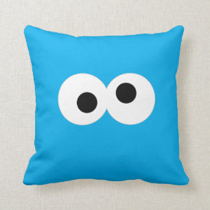 Cookie Monster Big Face Throw Pillow