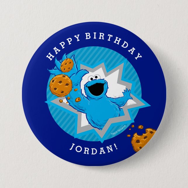 Cookie Monster Birthday Button (Front)