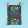 Cookie Monster Birthday Chalkboard Invitation
