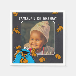 Cookie Monster Birthday Chalkboard Napkins