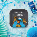 Cookie Monster Birthday Chalkboard Paper Plates<br><div class="desc">Celebrate your child's Birthday with these chalkboard Cookie Monster paper Plates. Personalize by adding your child's name and age!</div>