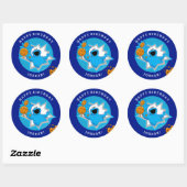 Cookie Monster Birthday Classic Round Sticker (Sheet)