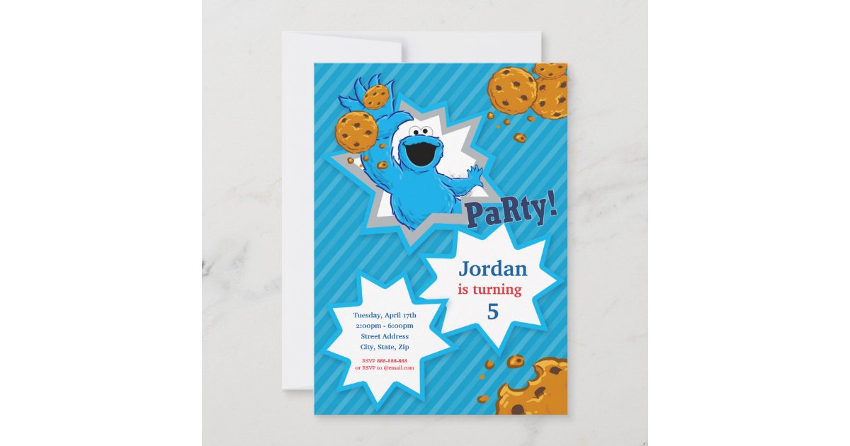 Cookie Monster Birthday Invitation | Zazzle