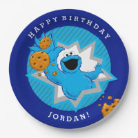 Cookie Monster Birthday Paper Plate