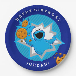 Cookie Monster Birthday Paper Plate