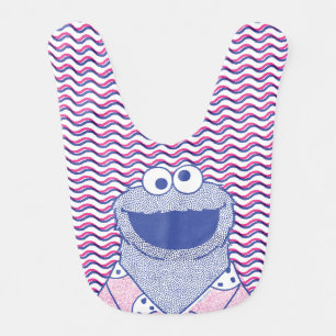 Cookie Monster Button Down Cookie Shirt Baby Bib