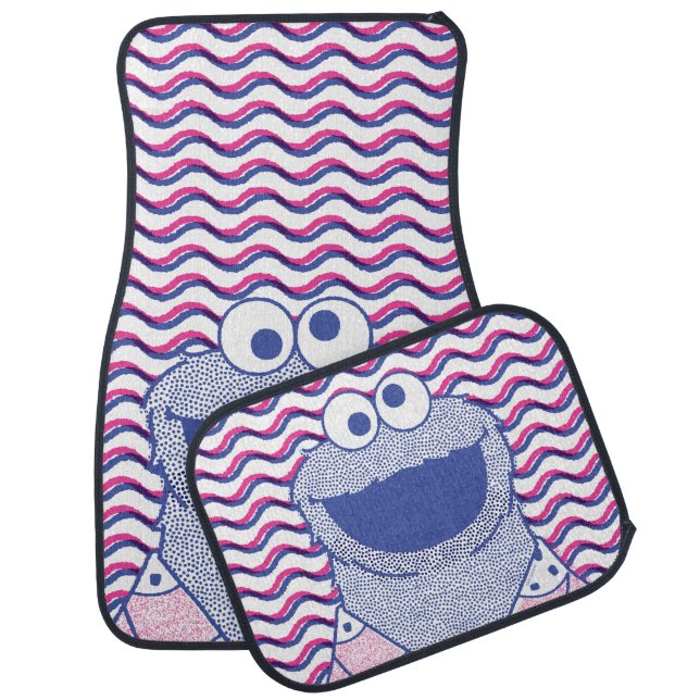 Cookie Monster | Button Down Cookie Shirt Car Floor Mat (Set)