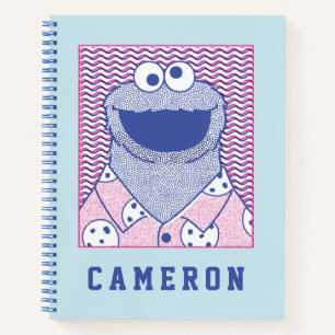 Cookie Monster Button Down Cookie Shirt Notebook