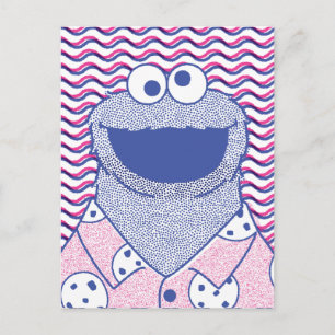 Cookie Monster   Button Down Cookie Shirt Postcard