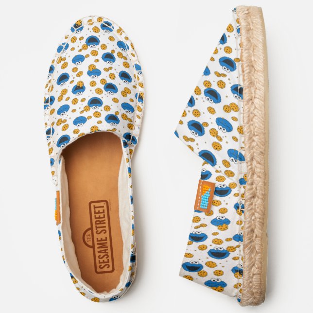 Cookie Monster | C is for Cookie Pattern Espadrilles (Side)