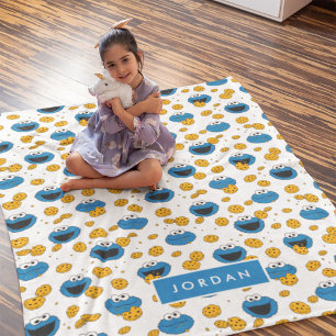 Cookie Monster C is for Cookie Pattern Fleece Blanket