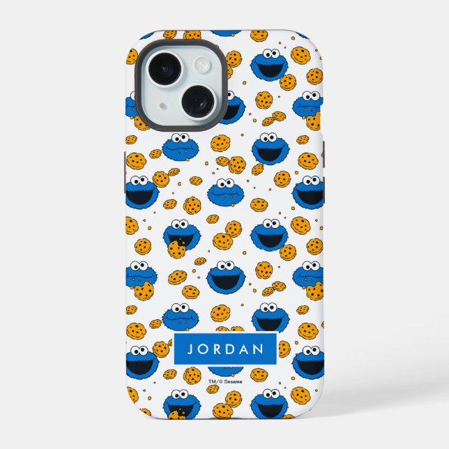 Cookie Monster | C is for Cookie Pattern Iphone Case (Back)