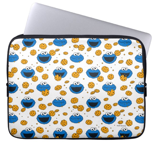 Cookie Monster | C is for Cookie Pattern Laptop Sleeve (Front)