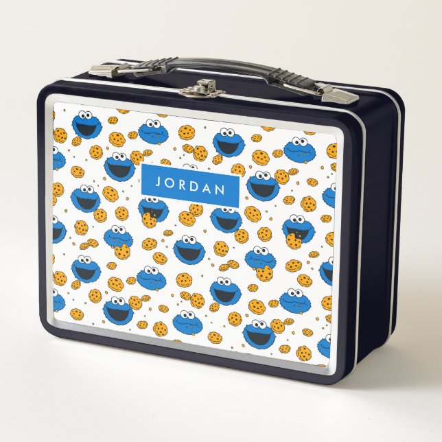 Cookie Monster | C is for Cookie Pattern Metal Lunch Box (Front)