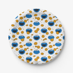 Cookie Monster C is for Cookie Pattern Paper Plates