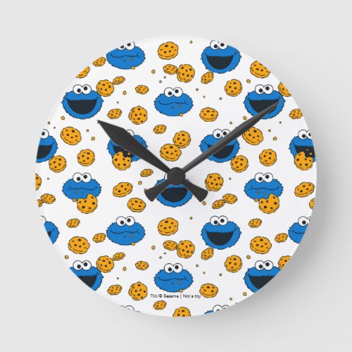 Cookie Monster  C is for Cookie Pattern Round Clock