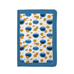 Cookie Monster C is for Cookie Pattern Trifold Wallet