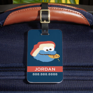 Cookie Monster Camp Cookies Add Your Info Luggage Tag