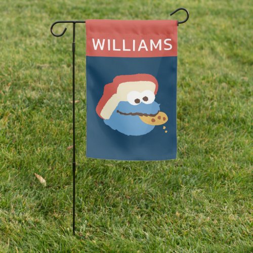 Cookie Monster Camp Cookies  Add Your Name Garden Flag