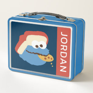 Cookie Monster Camp Cookies   Add Your Name Metal Lunch Box