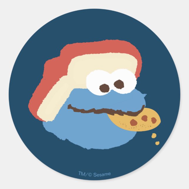 Cookie Monster Camp Cookies Classic Round Sticker (Front)