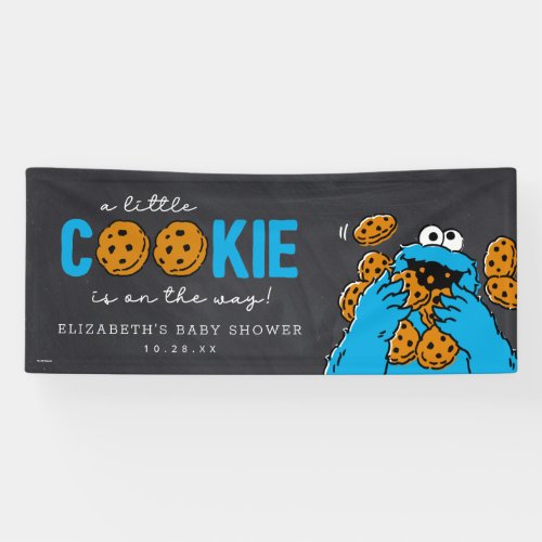 Cookie Monster Chalkboard Baby Shower  Banner