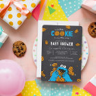 Cookie Monster Chalkboard Baby Shower Invitation