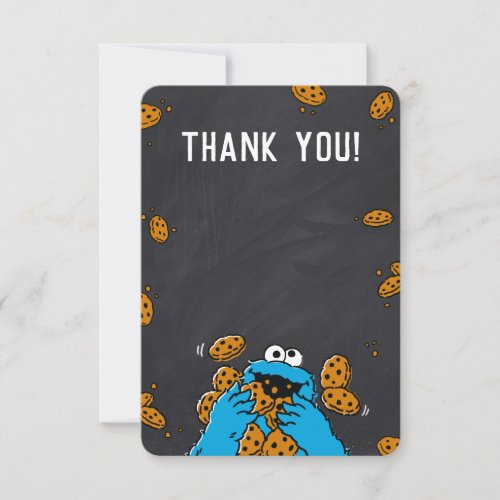 Cookie Monster Chalkboard Baby Shower Thank You Invitation