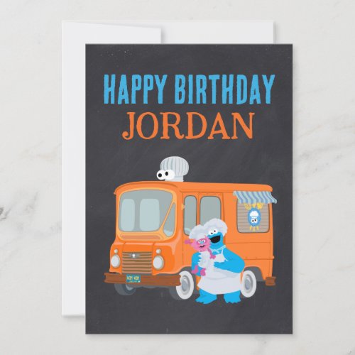 Cookie Monster Chalkboard Food Truck Birthday