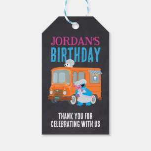 Cookie Monster Chalkboard Food Truck Birthday Gift Tags