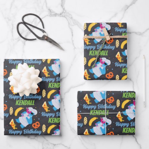 Cookie Monster Chalkboard Food Truck Wrapping Paper Sheets