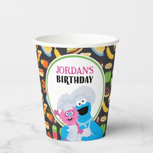 Cookie Monster Chalkboard Foodie Truck Paper Cups