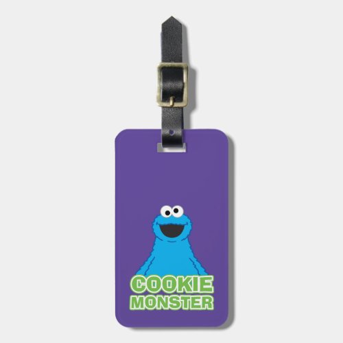 Cookie Monster Character Art Luggage Tag