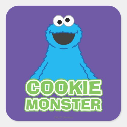 Cookie Monster Character Art Square Sticker