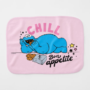 Cookie Monster Chill Bon Appetite Baby Burp Cloth