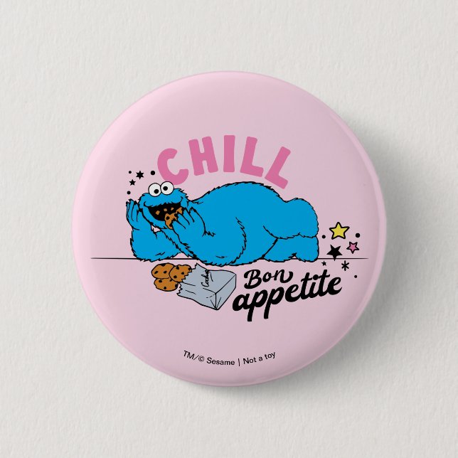 Cookie Monster | Chill Bon Appetite Button (Front)