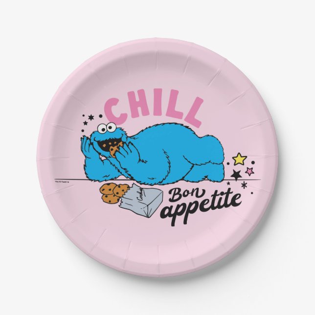 Cookie Monster | Chill Bon Appetite Paper Plates (Front)