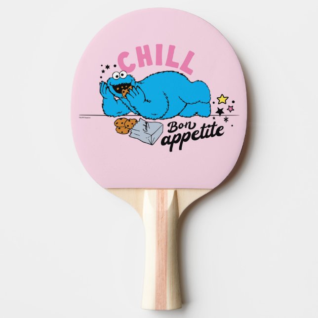 Cookie Monster | Chill Bon Appetite Ping Pong Paddle (Front)