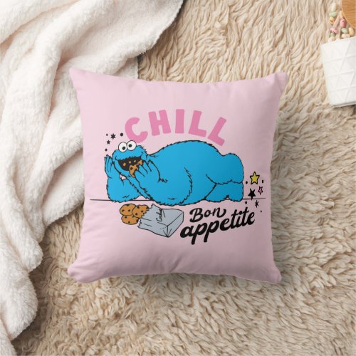 Cookie Monster  Chill Bon Appetite Throw Pillow